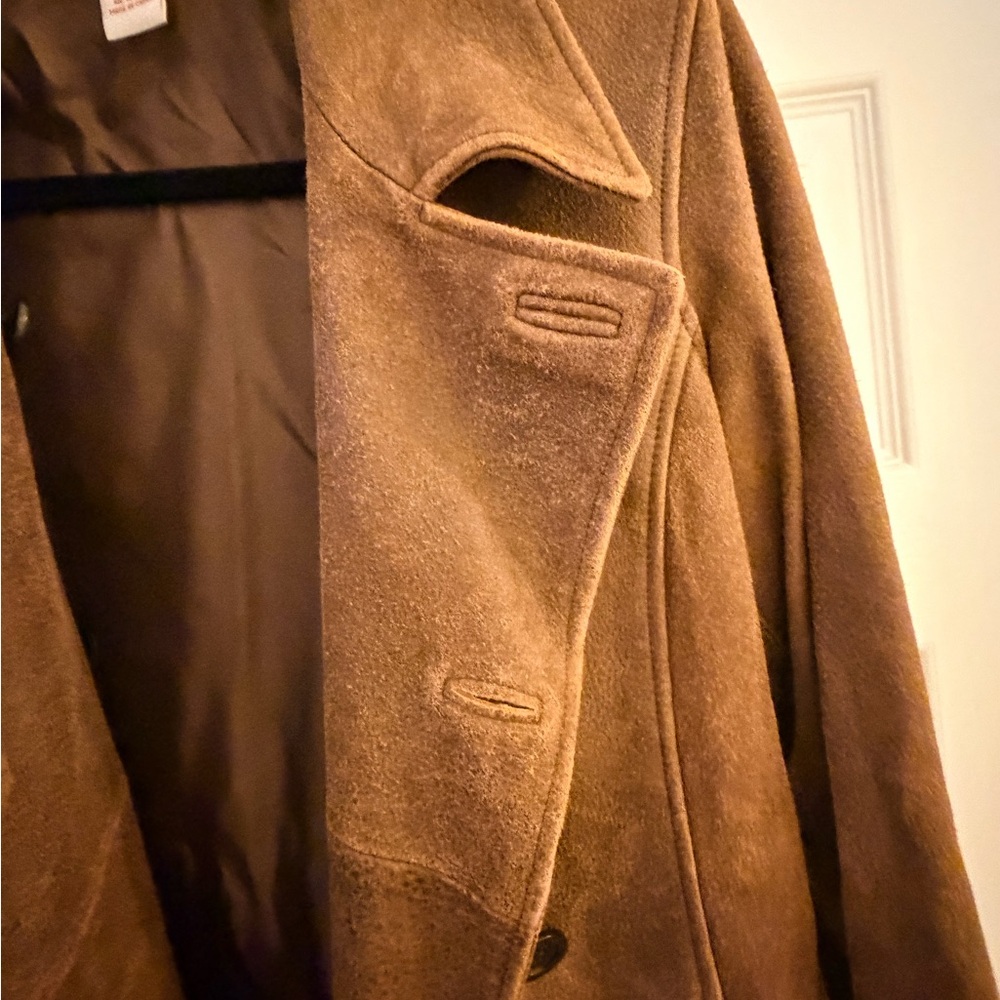 Gorgeous SUNDANCE leather Double-Breasted coat - Picture 5 of 13